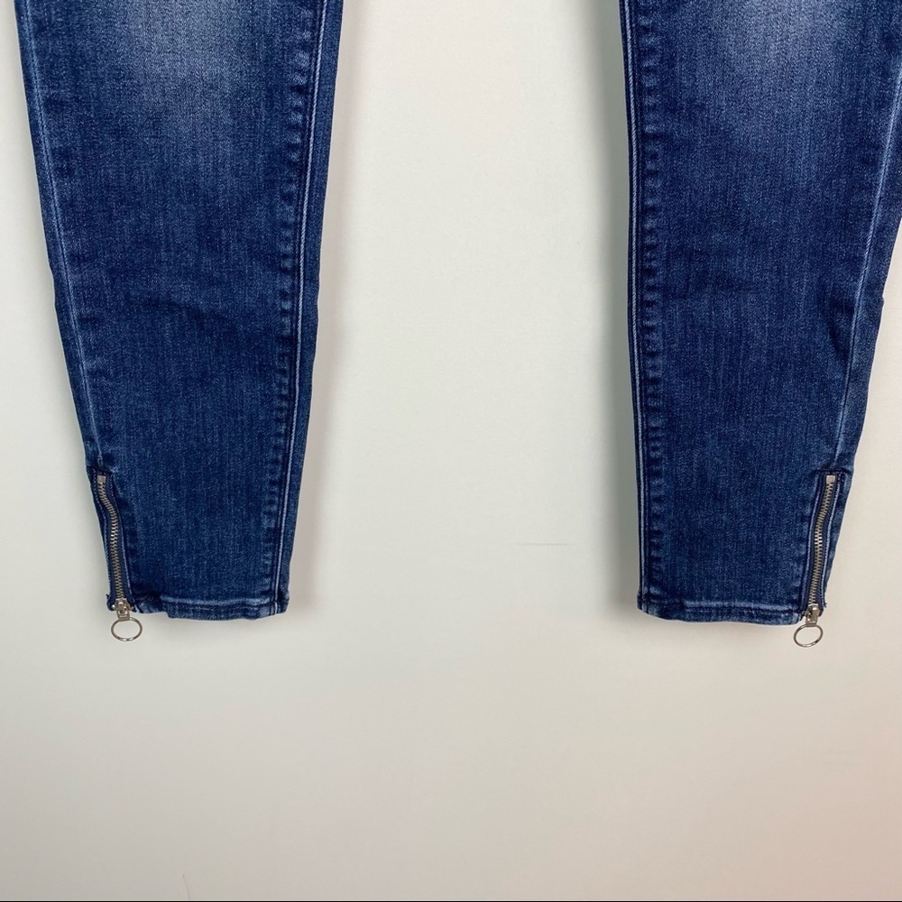 Express Performance Mid Rise Ankle Legging Jeans - Picture 3 of 7